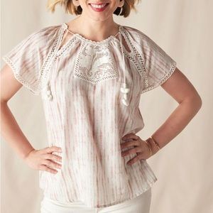 Matilda Jane - Sweet Caroline Tie Dye
Blouse with Lace Inset